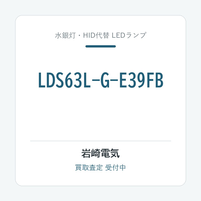 岩崎電気 LDS63L-G-E39FB