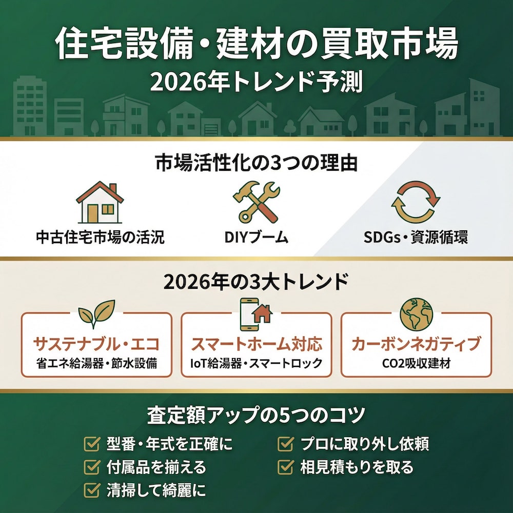 住宅設備・建材の買取市場2026年トレンド予測